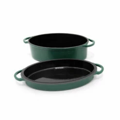 Enamelled Dutch Oven -Charbroil Shop 1611065382 enameled dutch oven oval open 3