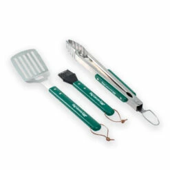 Stainless BBQ Tool Set With Wood Handles