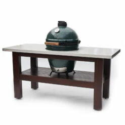 Stainless Steel Topped Premium Royal Mahogany Table 9 Stainless Steel Topped Premium Royal Mahogany Table -Charbroil Shop 1696849282 large egg stainless steel top 1